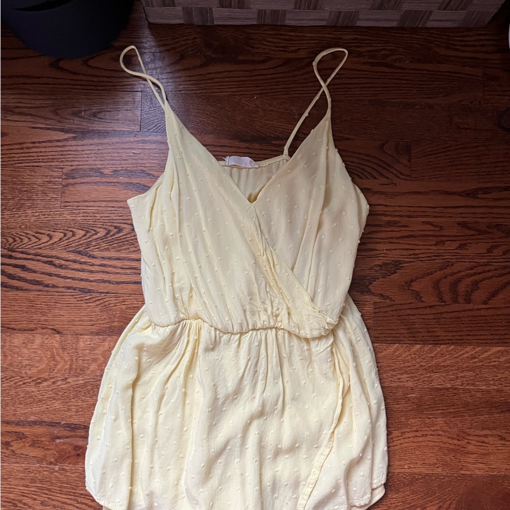 Yellow Polkadot Romper